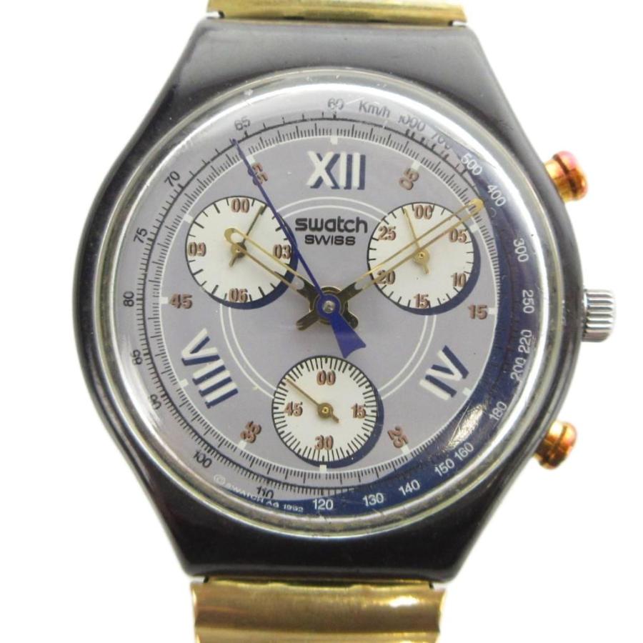 スウォッチ SWATCH 腕時計 ウォッチ クォーツ クロノグラフ 黒 