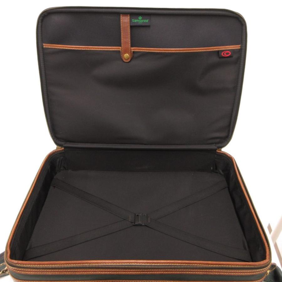 サムソナイト Samsonite ブリーフケース ビジネスバッグ 書類カバン レザー キャンバス 緑 グリーン /JS ■GY18 メンズ