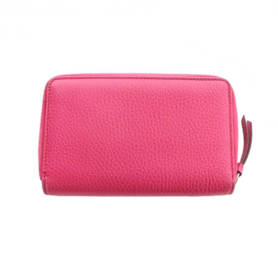 GUCCI ピンクレディース　二つ折り財布 GUCCI（グッチ） 二つ折り財布 ウォレット ラウンドファスナー レザー
