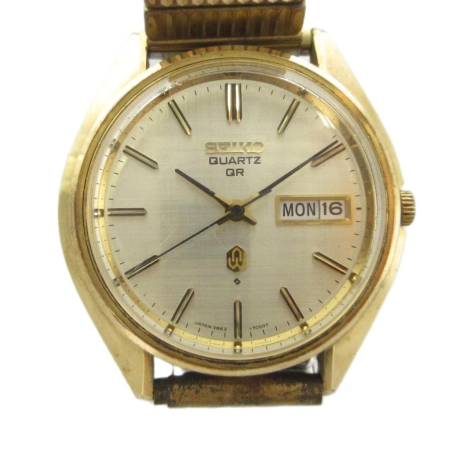 ◆SEIKO QUARTZ QR セイコー 腕時計 3863-7001 ゴールド セイコー SEIKO QUARTZ QR ジャンク品 3863-7001 腕時計 ヴィンテージ
