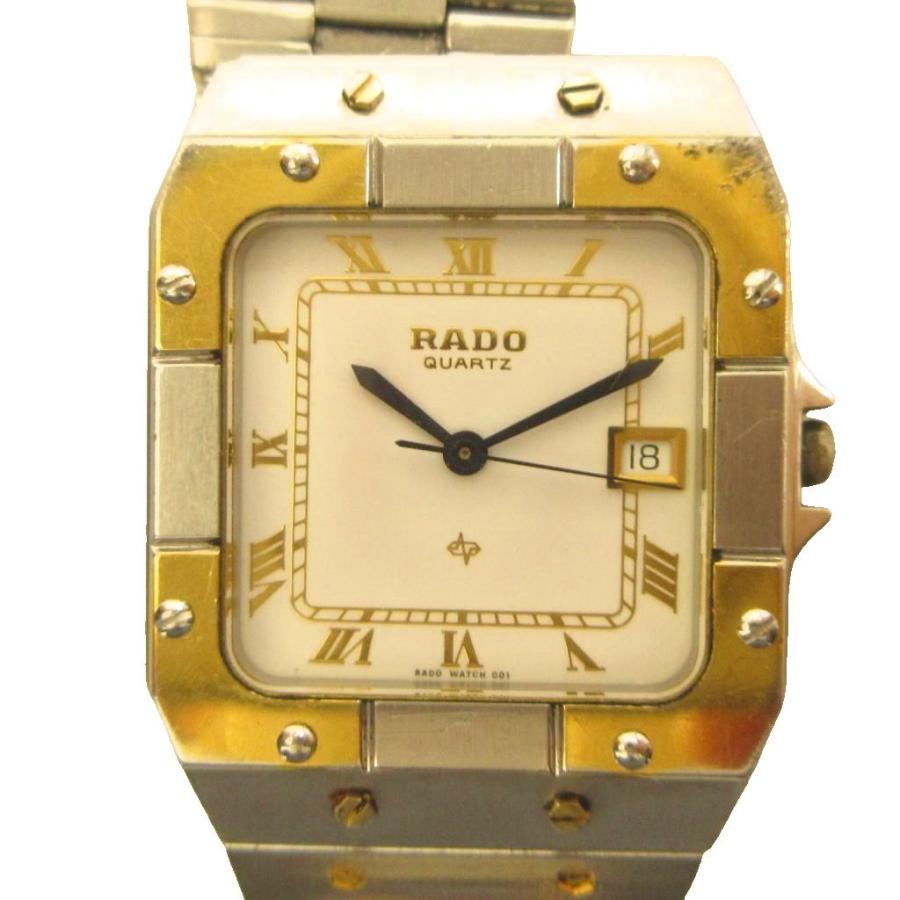 RADO QUARTZ 腕時計 129.9001.4 コンビカラー ラドー RADO 129.9001.4 腕時計 ウォッチ クォーツ カレンダー付き 白