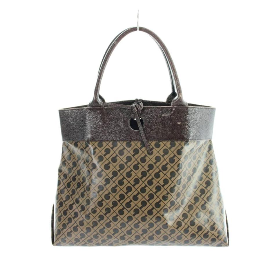 ゲラルディーニ - ブラウンゴールド ゲラルディーニ GHERARDINI ハンドバッグ ソフティ レザー 革 総柄 茶