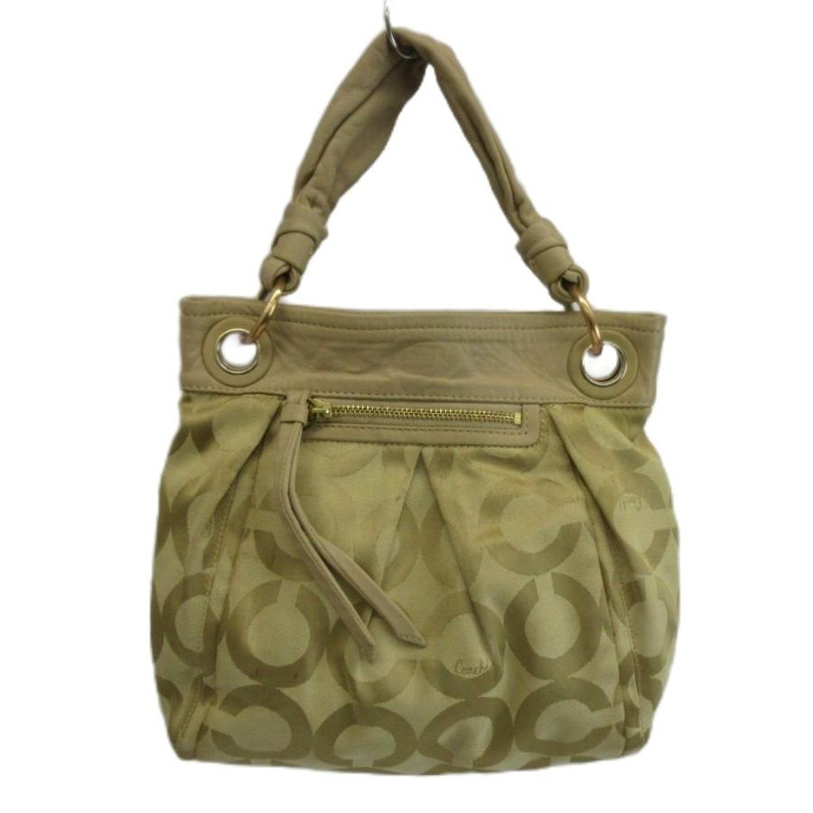 COACH キャンバス ショルダーバッグ 2way ベージュ 20 COACH（コーチ） ハンドバッグ ショルダー 2WAY キャンバス レザー