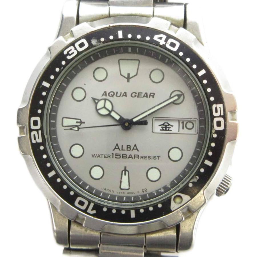 セイコー SEIKO ALBA アルバ V348-6130 AQUAGEAR アクアギア 腕時計