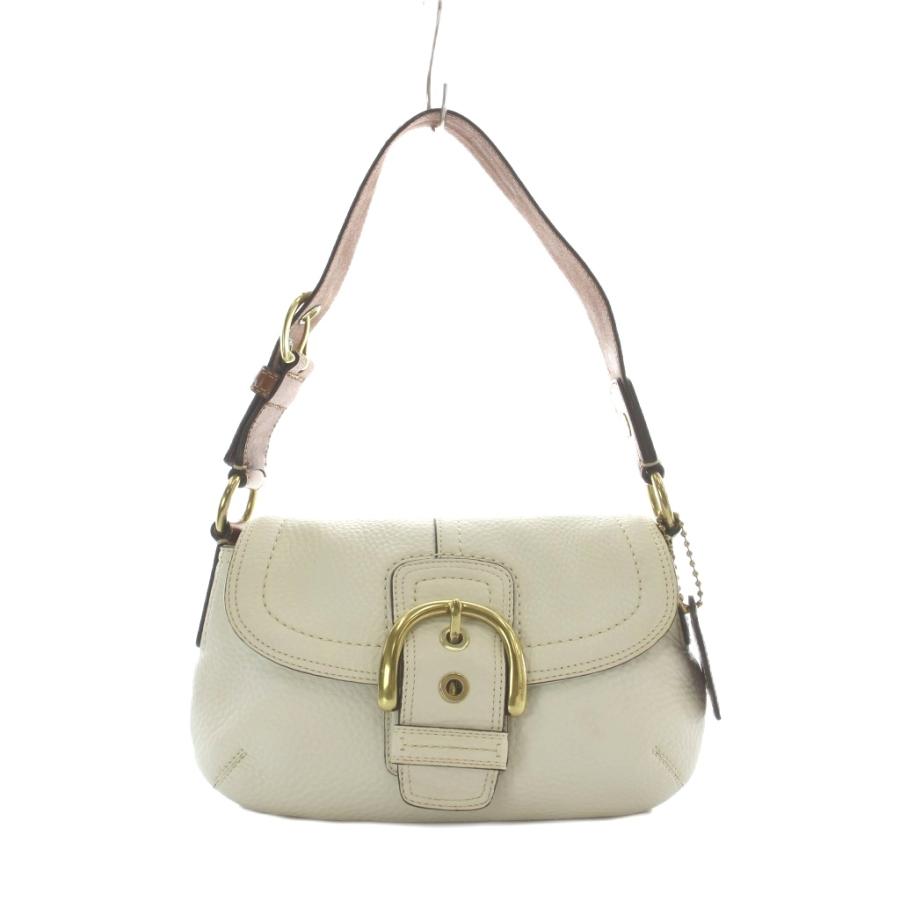 COACH（コーチ） ショルダーバッグ レザー 本革 白 ホワイト バックル