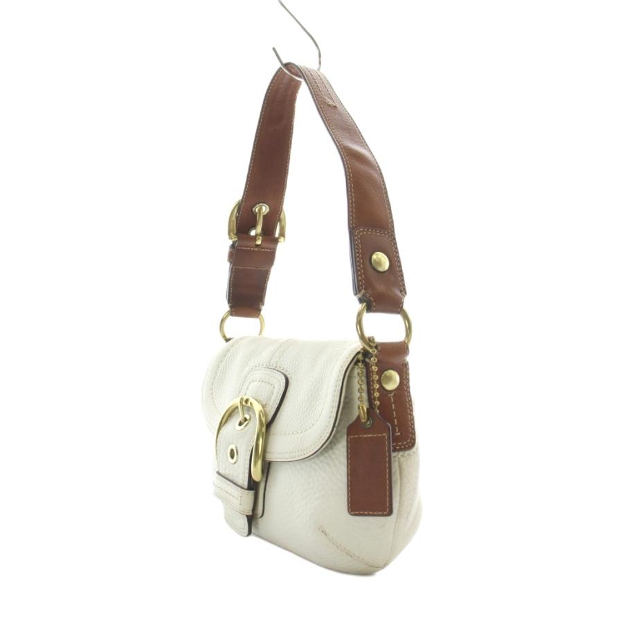 COACH（コーチ） ショルダーバッグ レザー 本革 白 ホワイト バックル 