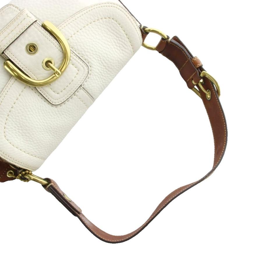 COACH（コーチ） ショルダーバッグ レザー 本革 白 ホワイト バックル 
