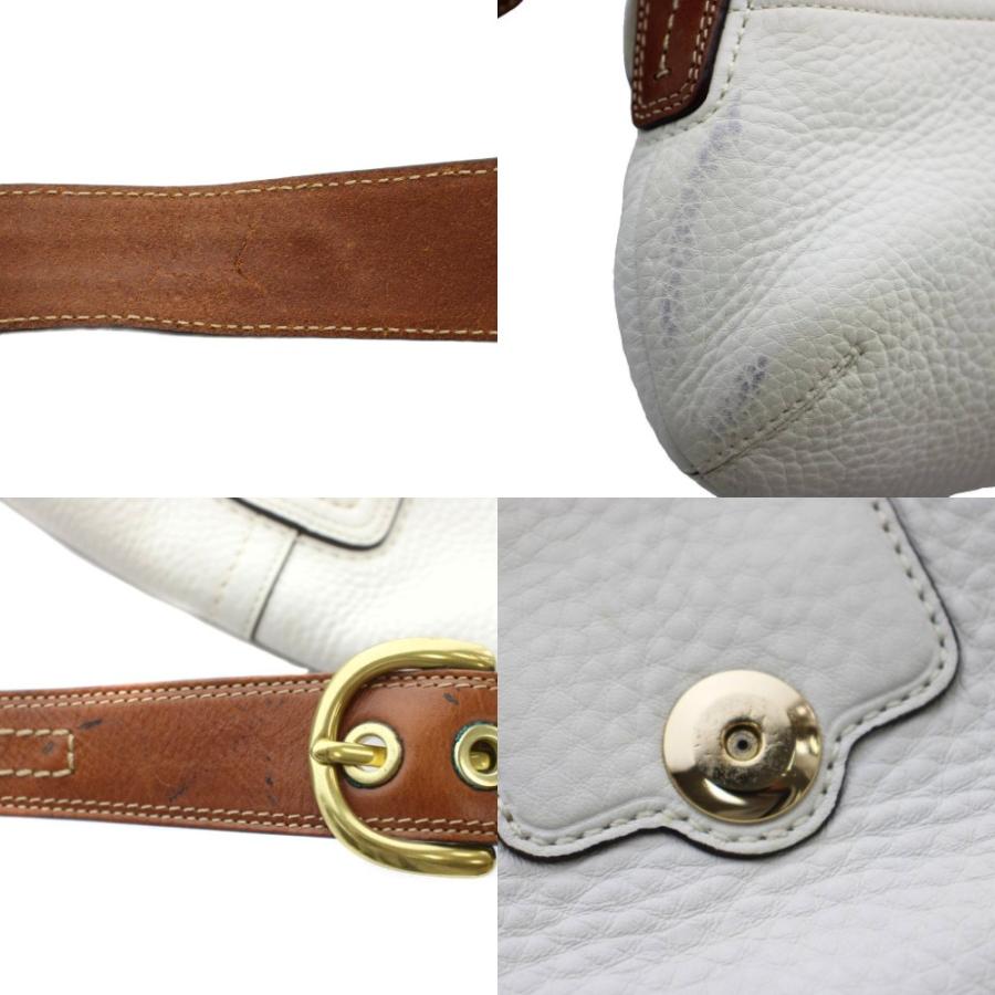 COACH（コーチ） ショルダーバッグ レザー 本革 白 ホワイト バックル 