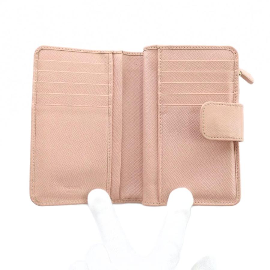 PRADA（プラダ） 二つ折り財布 ウォレット レザー ロゴ サフィアーノ