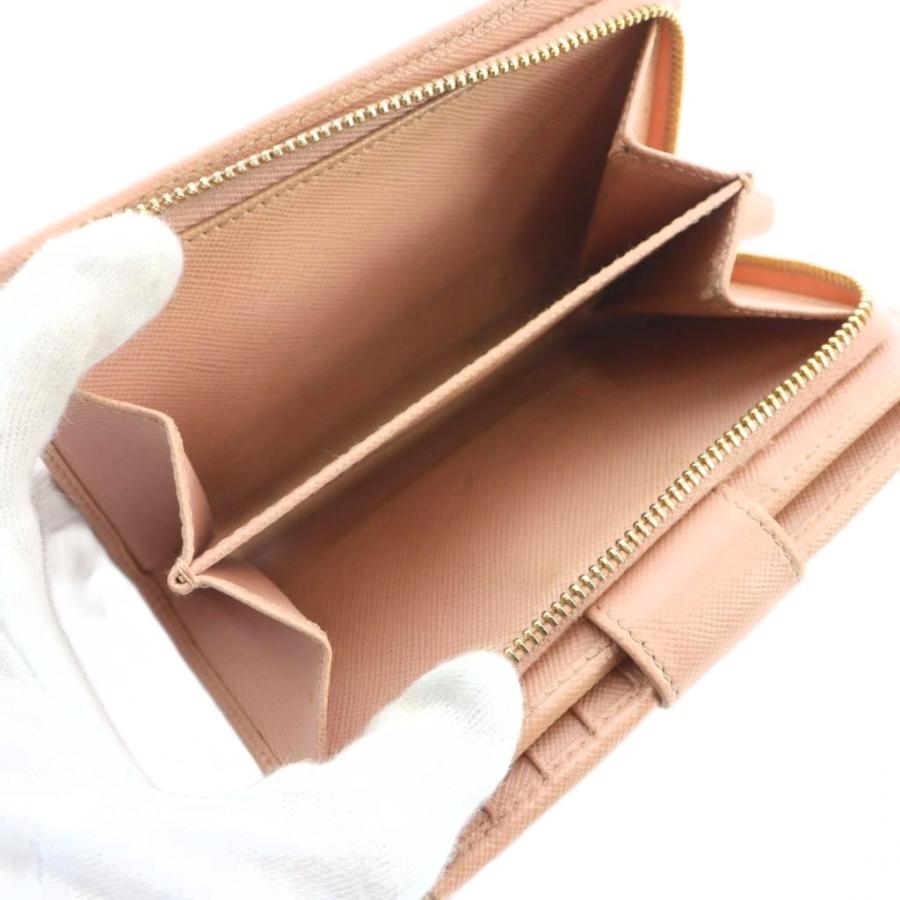 PRADA（プラダ） 二つ折り財布 ウォレット レザー ロゴ サフィアーノ