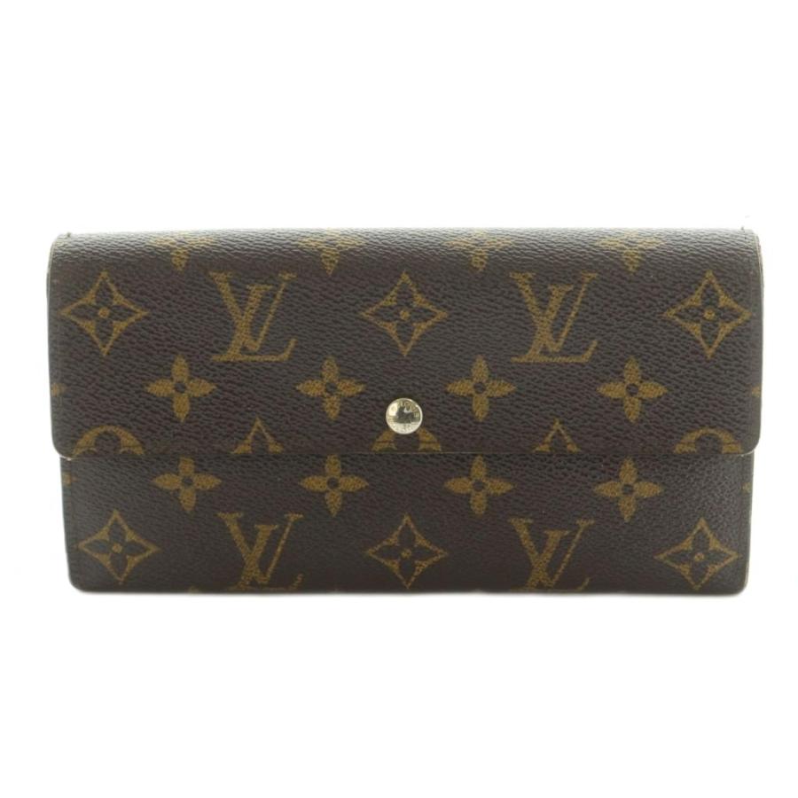 【美品】Louis Vuitton 二つ折り財布 モノグラムレザー LOUIS VUITTON（ルイ・ヴィトン） 長財布 二つ折り 小銭入れ PVC