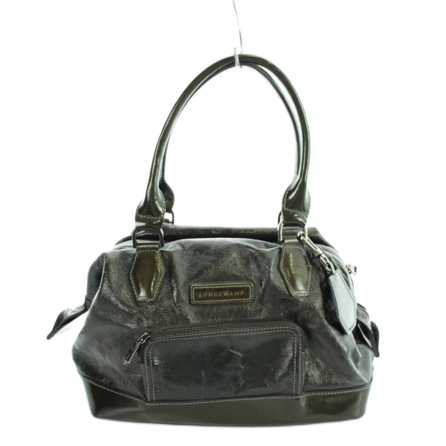 LONGCHAMP（ロンシャン） ハンドバッグ ミニボストン レザー エナメル 