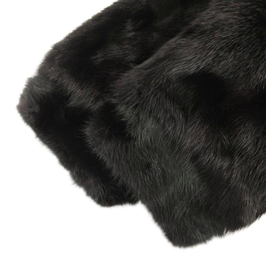 SAGA MINK サガミンク リアルファーコート 銀サガ ブラック Fサイズ サガミンク SAGA MINK 銀サガ リアルファーコート ミンク 毛皮 ミドル