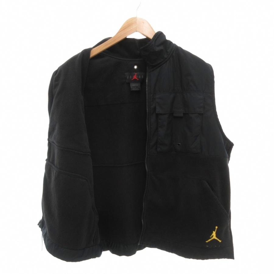 【新品】Nike ブラック ジップアップベスト NIKE（ナイキ） NIKE JORDAN JUMPMAN フリースベスト ジップアップ