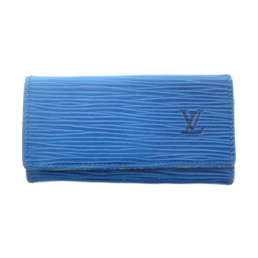 ルイヴィトン　4連キーケース　エピ　ブルー LOUIS VUITTON（ルイ・ヴィトン） エピ ブルーライン キーケース 4連