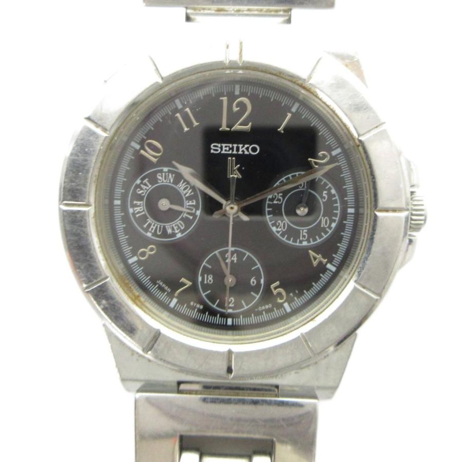 セイコー SEIKO 5Y89-0B30 ルキア lk 腕時計 ウォッチ クォーツ クロノ 