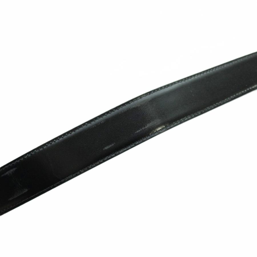 BVLGARI（ブルガリ） ベルト シルバー金具 レザー ロゴ 110/44 黒
