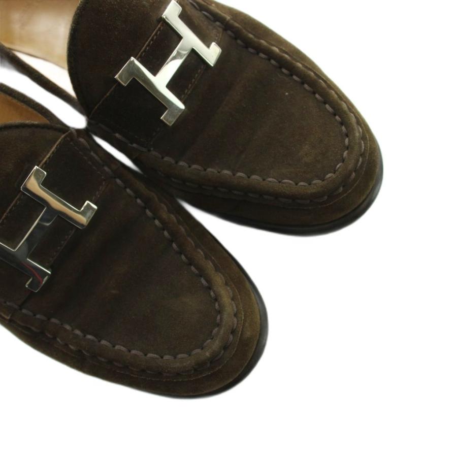 HERMES（エルメス） コンスタンス ローファー モカシン ロゴ スエード
