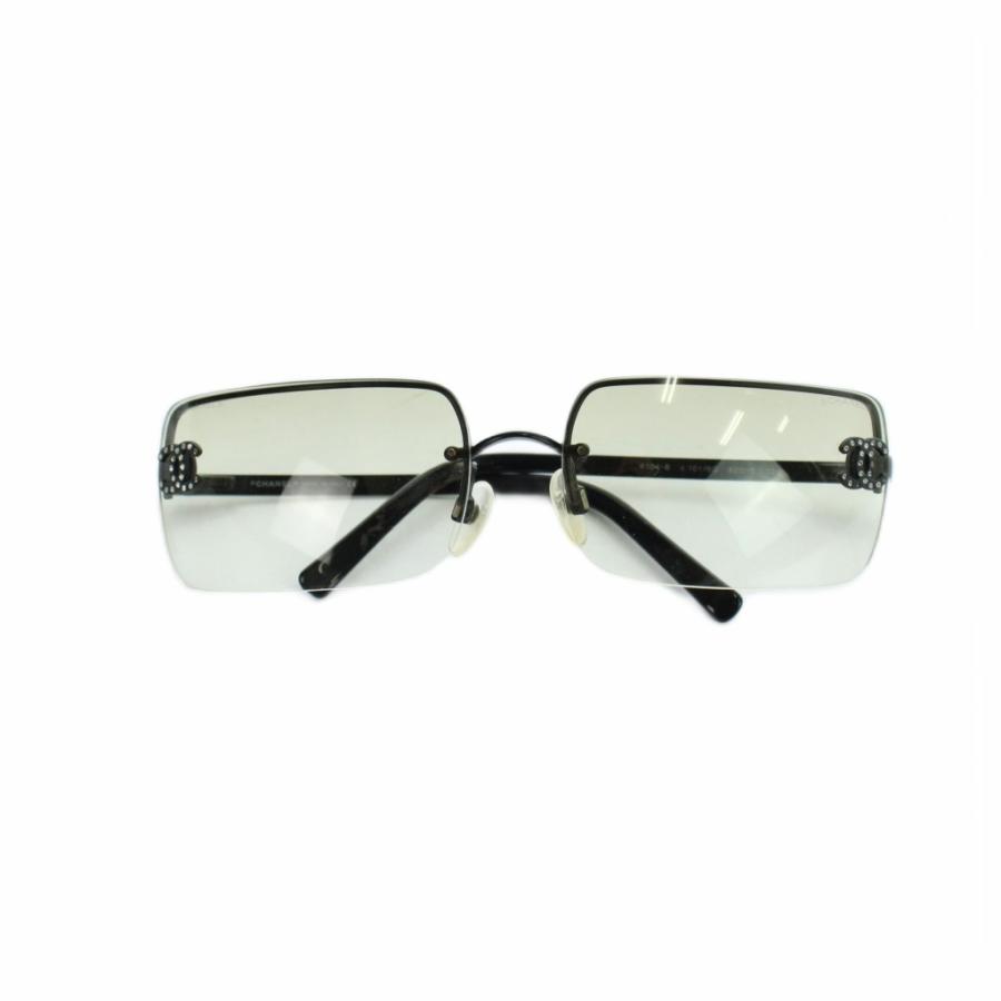 シャネル CHANEL 4104-B サングラス 眼鏡 めがね ココマーク スクエア ハーフリム 62□15-120 黒 ブラック ■GY17 /MQ ■OH レディース_3