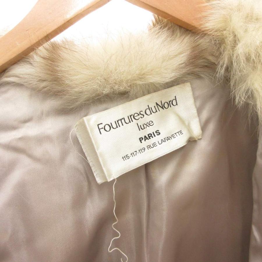 Fourrures du Nord Luxe フォックスファーコート 毛皮 ミドル丈 白 