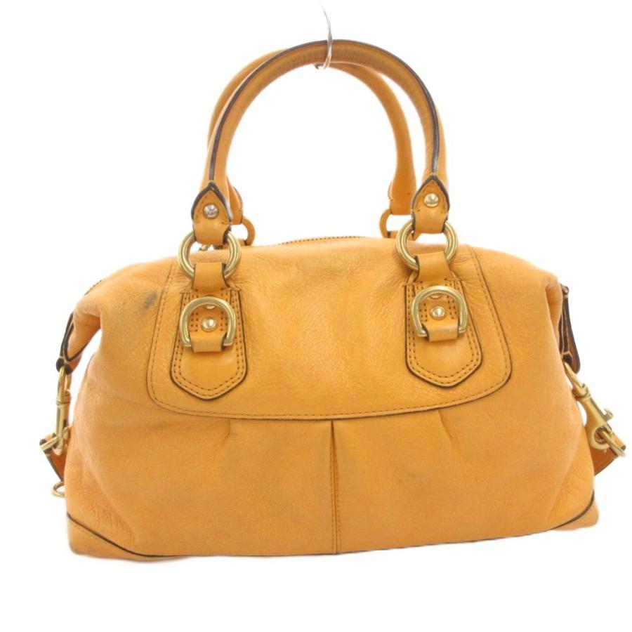 COACH（コーチ） ハンドバッグ ショルダー レザー ロゴ 2way ゴールド 
