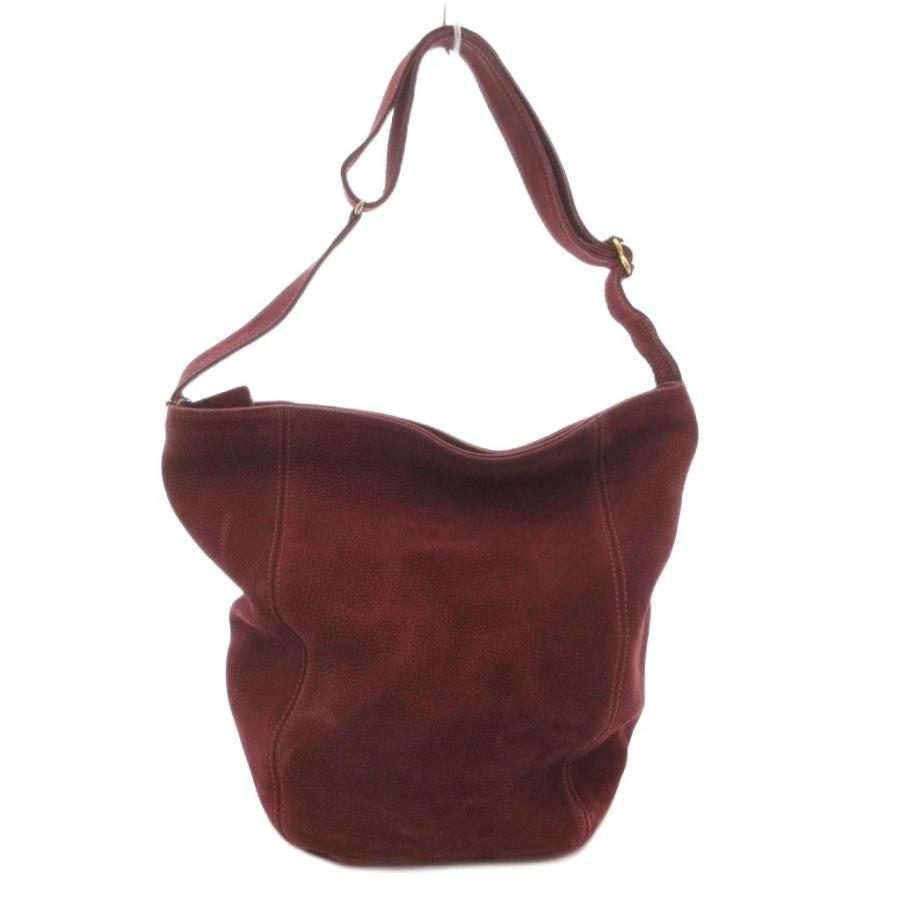極美品　コーチ　ボディバッグ　グラハム　ダブルファスナー　レザー　ボルドー COACH（コーチ） オールドコーチ ショルダーバッグ 肩掛け スエード