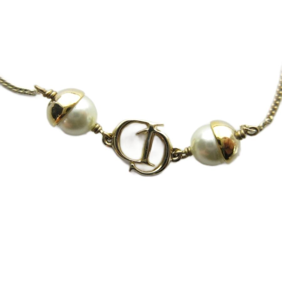 クリスチャンディオール Christian Dior ブレスレット アクセサリー Dロゴ リアルパール 真珠 ゴールド色 ■GY18 /MQ ■OH レディース_3