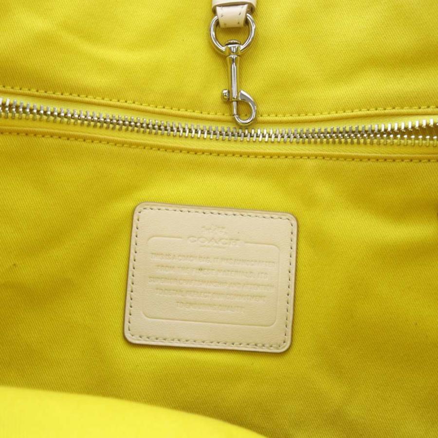COACH（コーチ） トートバッグ デニム フラワー 総柄 ハンドバッグ 紺