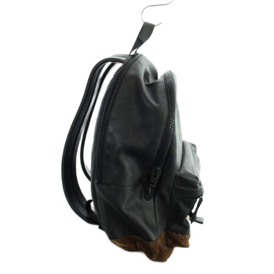 COACH（コーチ） COACH 57757 リップアンドリペア リュックサック バックパック スウェードコンビ レザー ロゴ 黒 ブラック ...