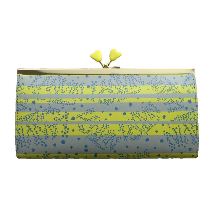 ランバンオンブルー LANVIN en Bleu 長財布 がま口 総柄 黄色 イエロー 