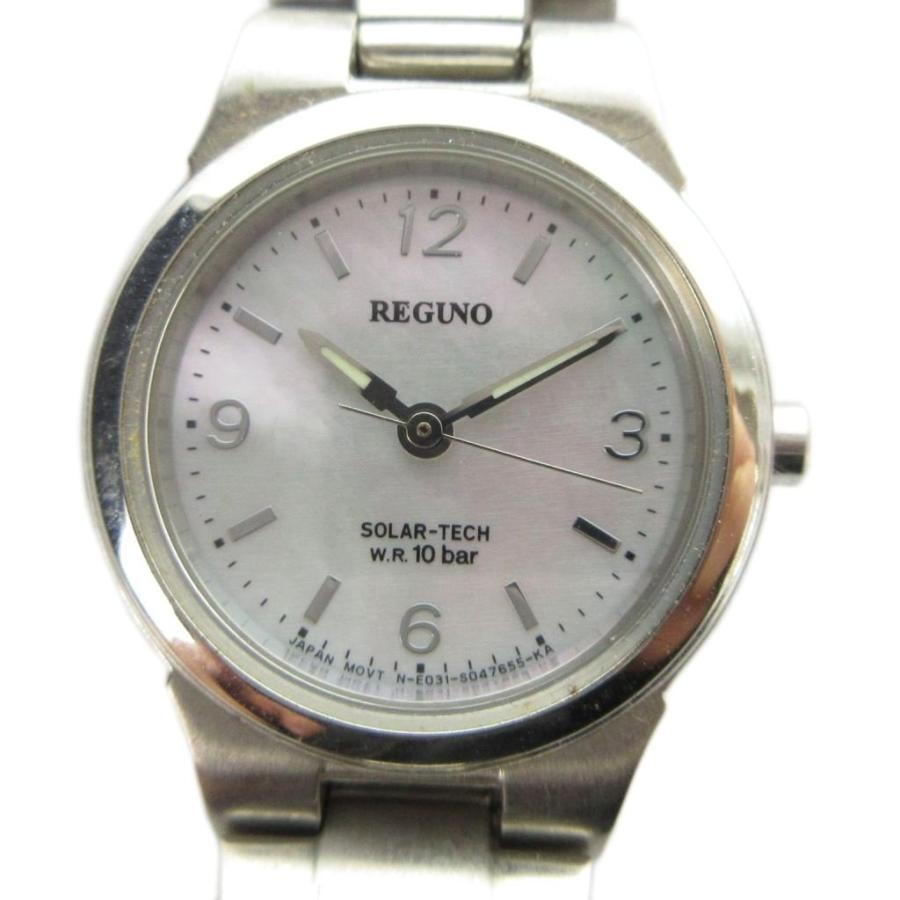 シチズン CITIZEN REGUNO レグノ E031-9028353 腕時計 ウォッチ ソーラー シェル文字盤 シルバー色 GY18 ...