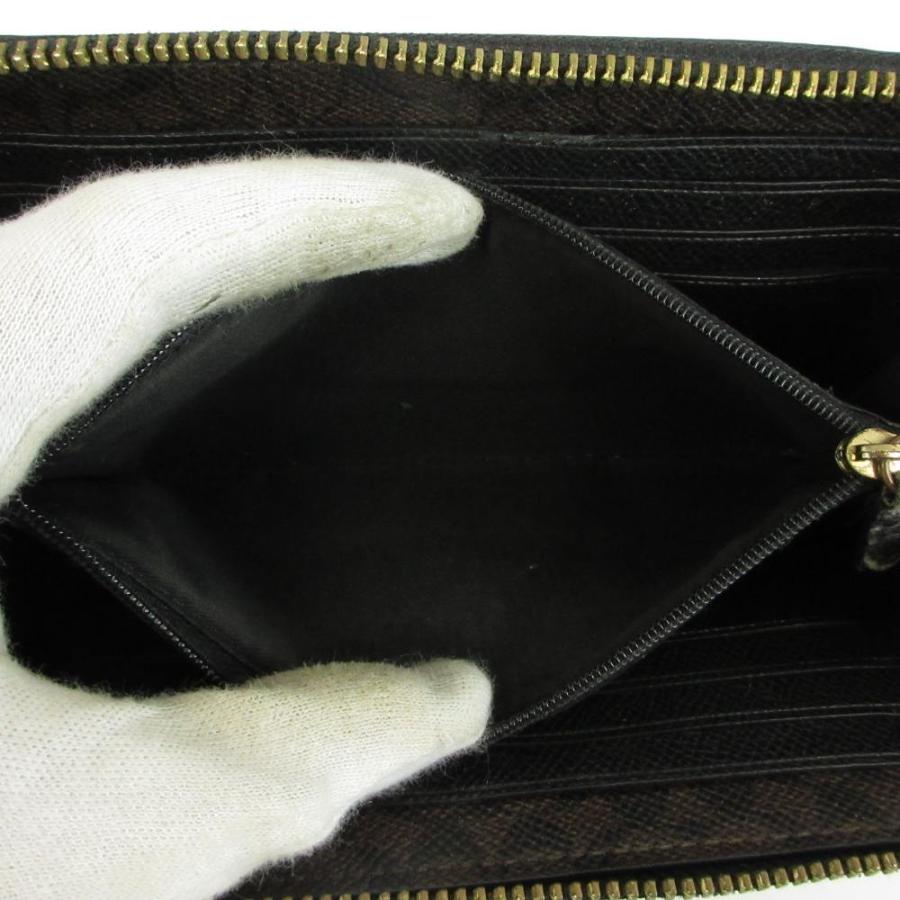 COACH（コーチ） 長財布 レザー ラウンドファスナー ロゴ 黒 ブラック