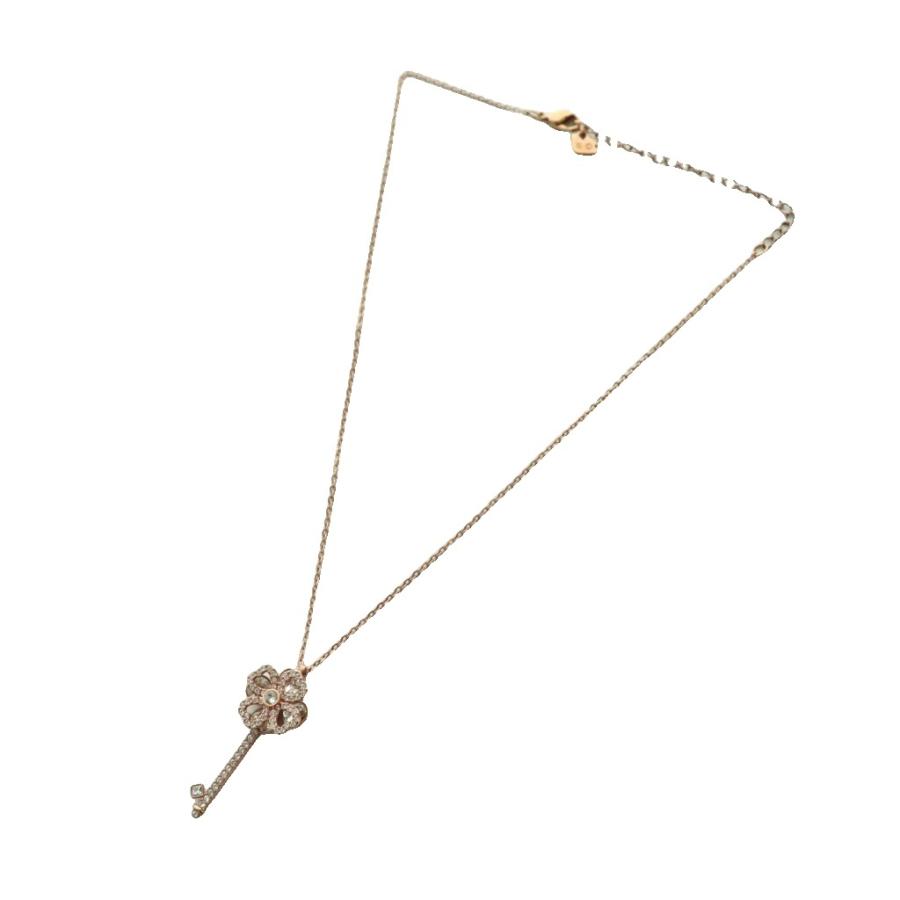 スワロフスキー SWAROVSKI ネックレス キー 鍵モチーフ ピンクゴールド