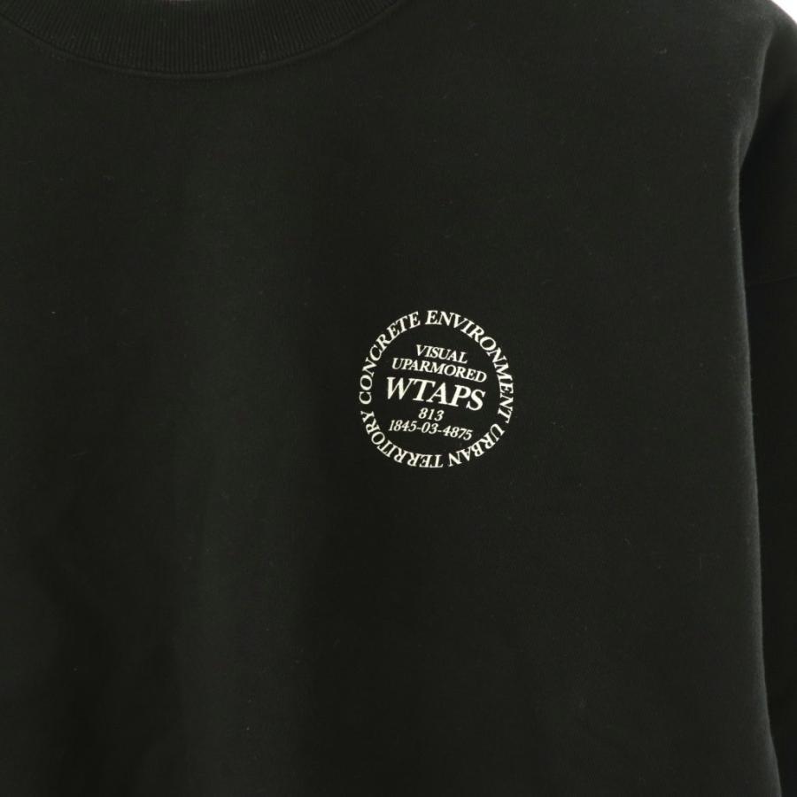 未使用品 ダブルタップス WTAPS スウェット トレーナー ロゴ 01 ブラック /ES ■GY18 メンズ_3