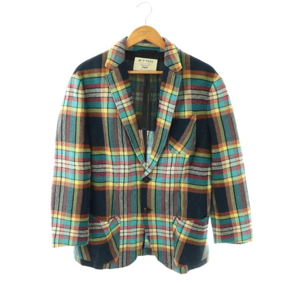 ETRO（エトロ） テーラードジャケット ブレザー チェック柄 ツイード M 