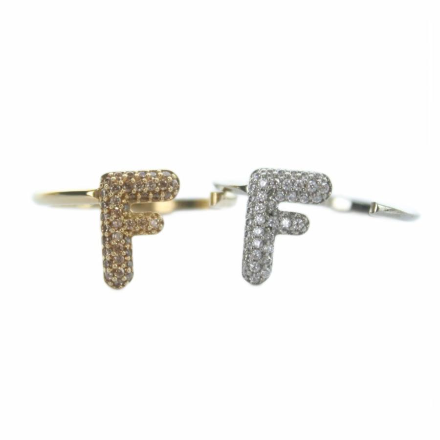 FENDI（フェンディ） 指輪 アクセサリー リング Fロゴ ラインストーン