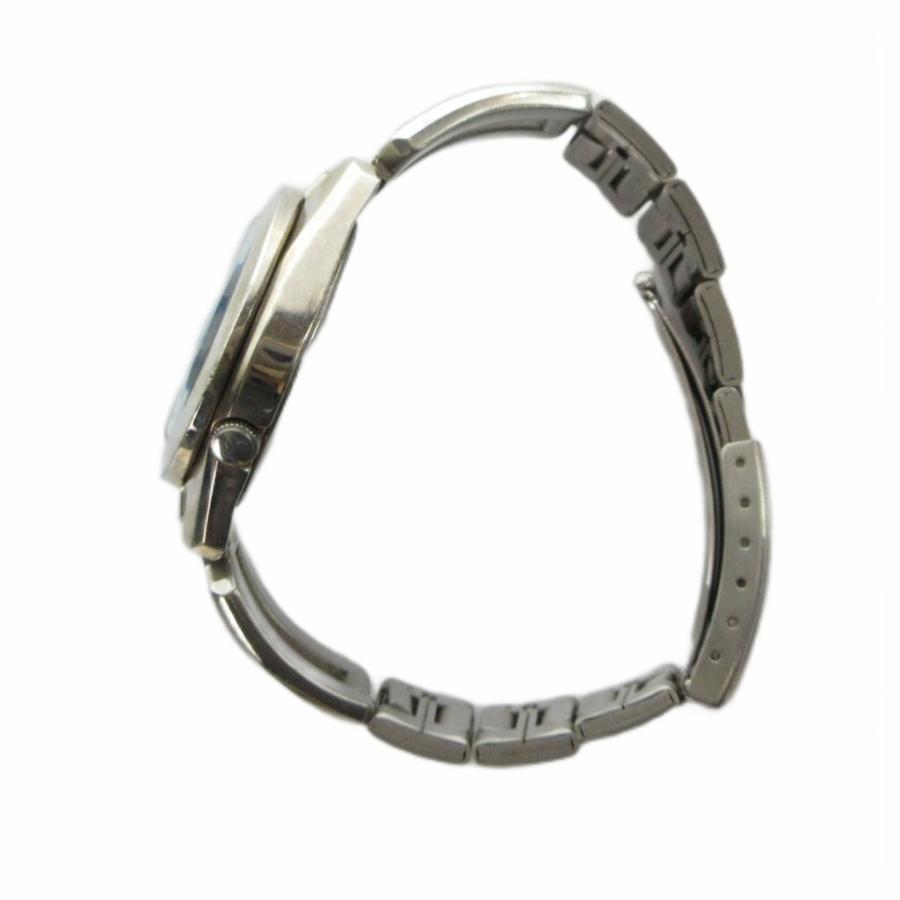 セイコー SEIKO ALBA AKA アルバ エーケーエー V743-5A10 腕時計 ウォッチ クォーツ 青文字盤 オーバル デイデイト シルバー色 メンズの画像