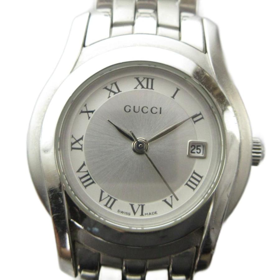 1017 美品 GUCCI 5500L 11P ダイヤ デイト 腕時計 クォーツ GUCCI（グッチ） GUCCI 5500L 腕時計 ウォッチ クォーツ カレンダー