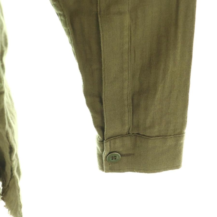 アミリ AMIRI ミリタリーシャツ 長袖 カシミヤ混 IT46 カーキ アミリ AMIRI ミリタリーシャツ 長袖 カシミヤ混 IT46 カーキ /ES