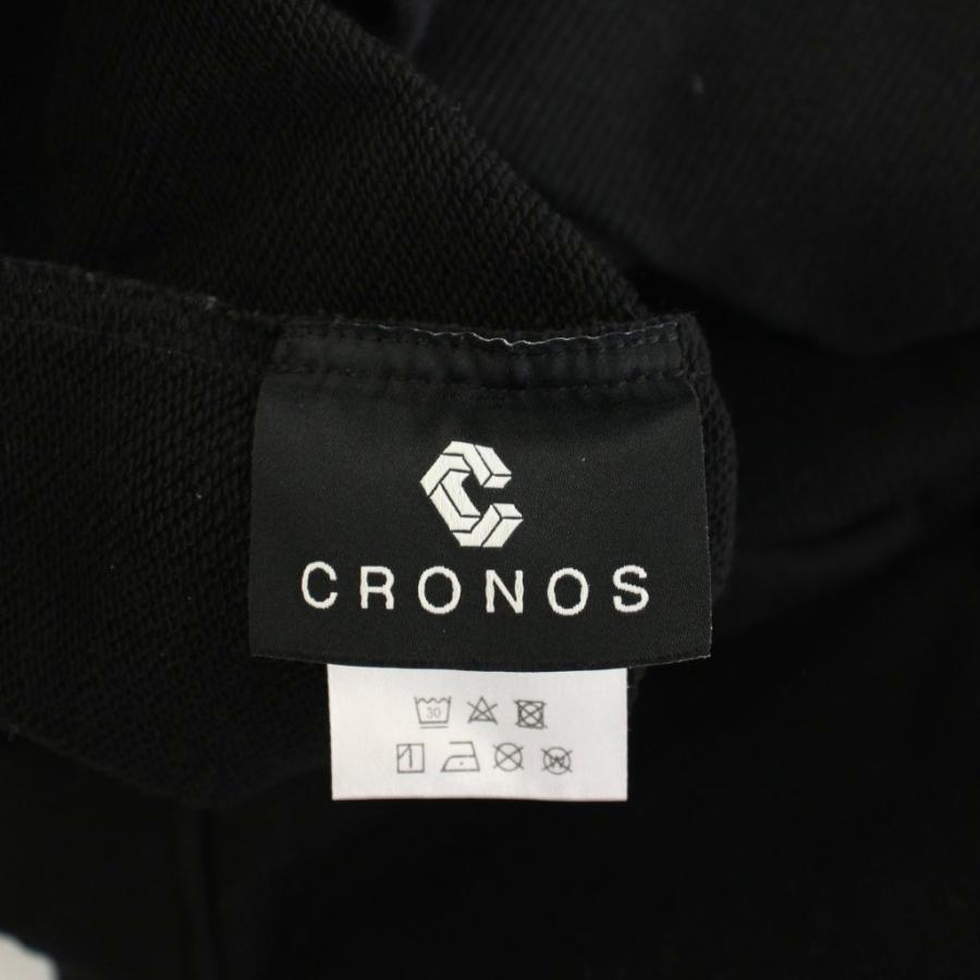 クロノス CRONOS パーカー M 黒 ブラック 長袖 ロゴプリント CR