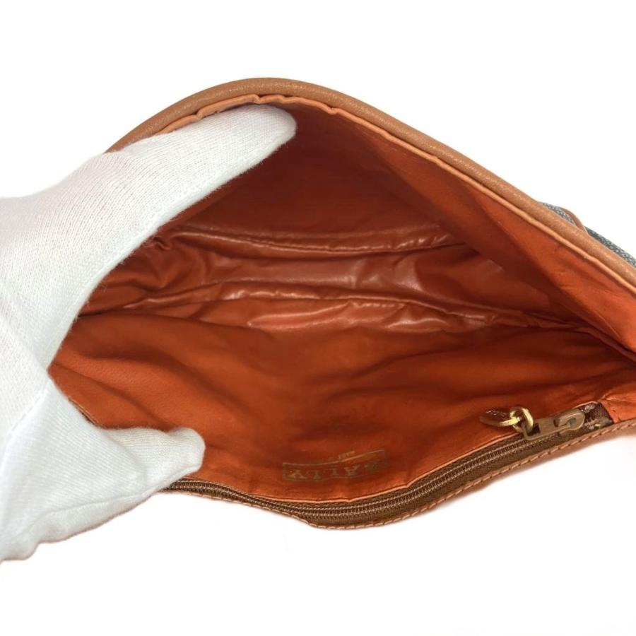 Bally（バリー） ショルダーバッグ PVC レザー ロゴ 総柄 黒 ブラック