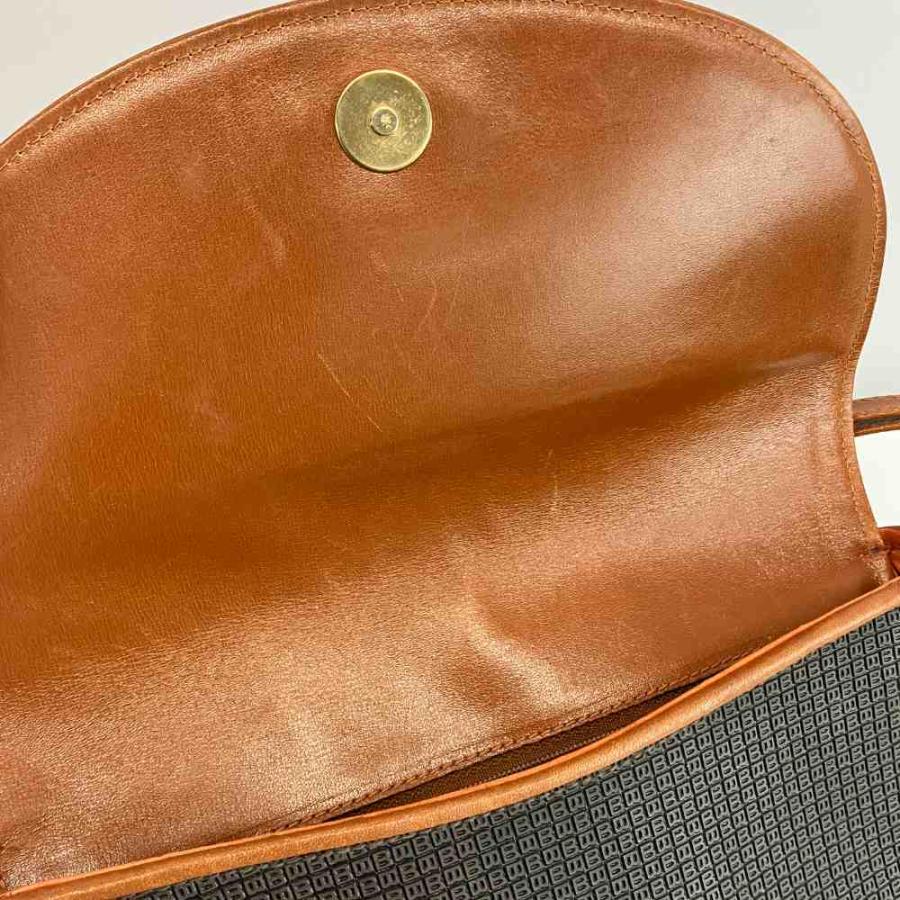 Bally（バリー） ショルダーバッグ PVC レザー ロゴ 総柄 黒 ブラック
