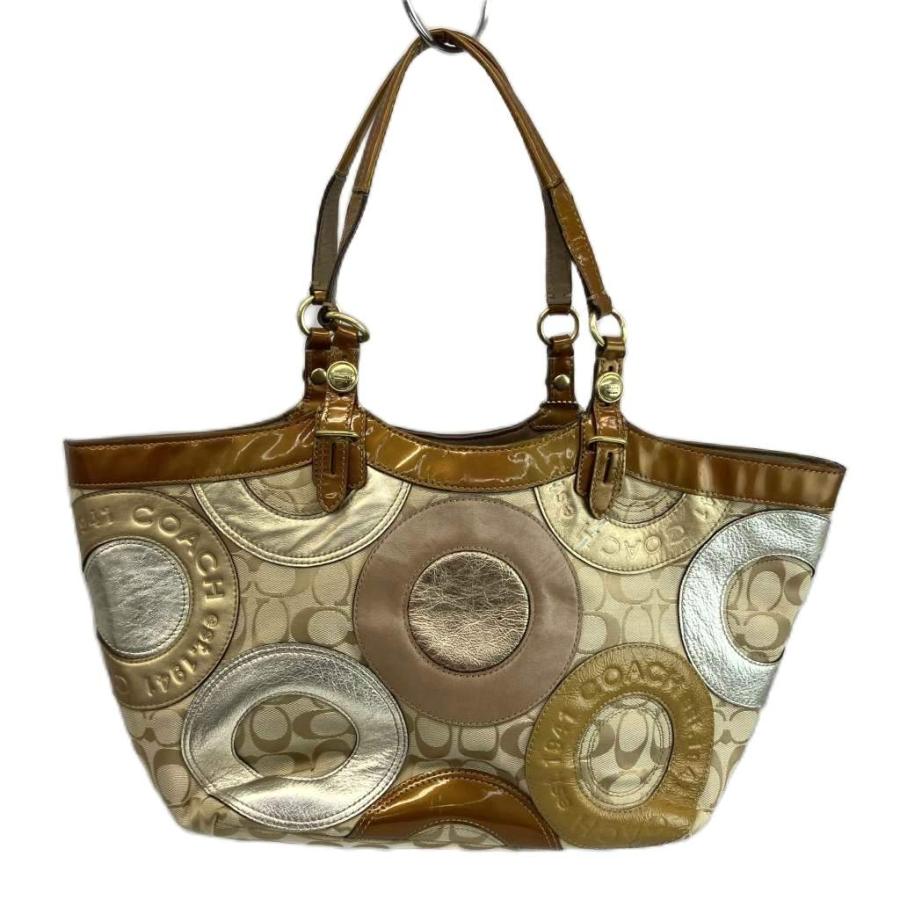 COACH（コーチ） トートバッグ キャンバス エナメル レザー 