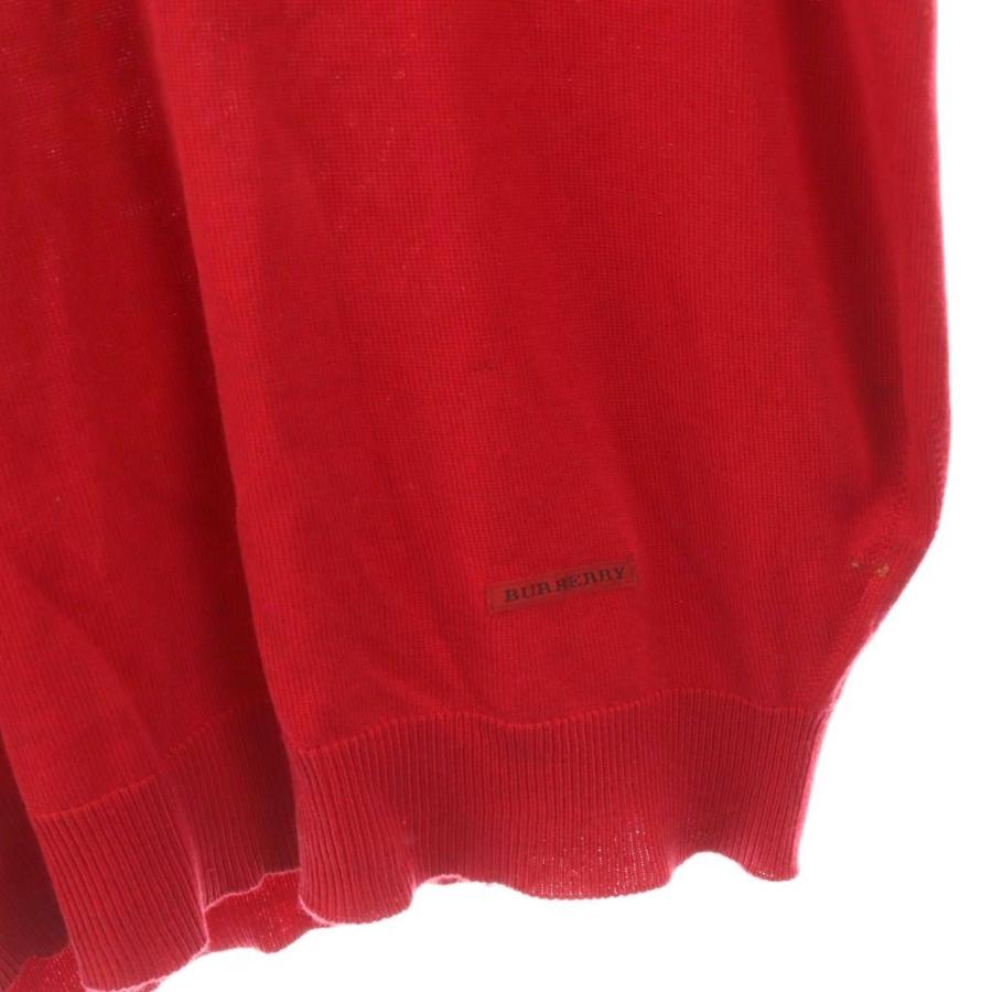 バーバリーゴルフ BURBERRY GOLF ベスト ニット Vネック M レッド /DO 