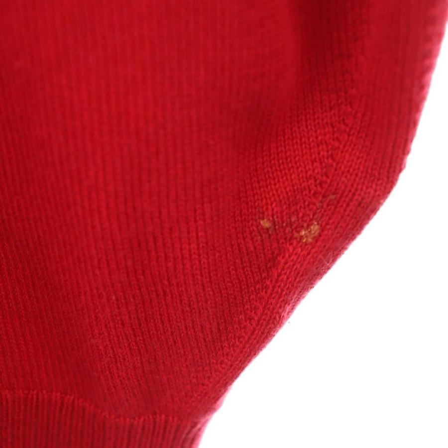 バーバリーゴルフ BURBERRY GOLF ベスト ニット Vネック M レッド /DO 