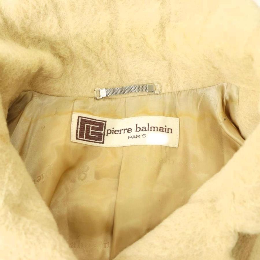 バルマン BALMAIN ピエールバルマン pierre balmain ロングコート アウター アルパカ100% 11A2 ベージュ /DF ■GY18 レディース_5