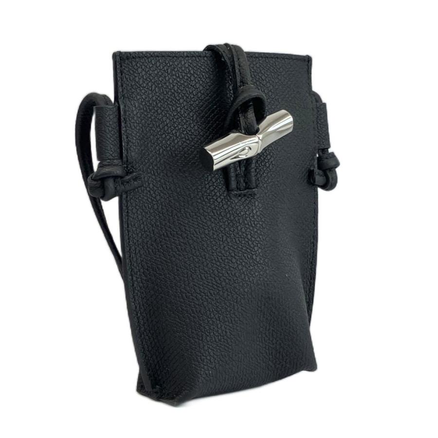 ロンシャン ショルダーバッグ ル ロゾ スマートフォンケース クロコ調型押し レザー 革 グリーン 緑 34180HTS 131  LONGCHAMP フォンケース ミニショルダーバッグ ミニバッグ ポシェット クロスボディー 斜め掛け バッグ バック カバン 鞄 美品【中古】 ロンシャン ショルダーバッグ ル ロゾ スマートフォンケース クロコ調