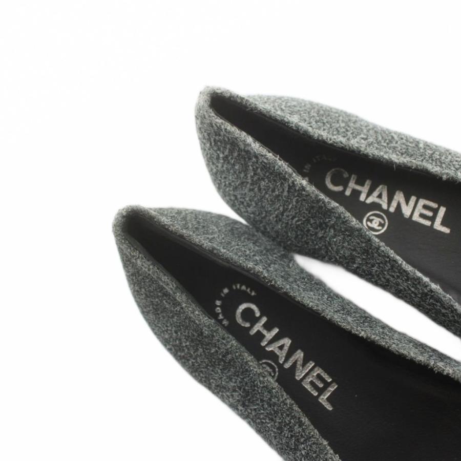 CHANEL（シャネル） パンプス ココマーク ヘアリースエード 切替