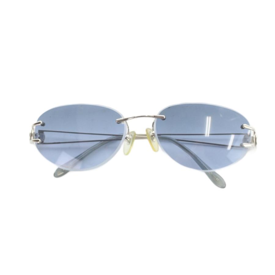 BVLGARI（ブルガリ） サングラス 眼鏡 めがね リムレス ロゴ グレー 58