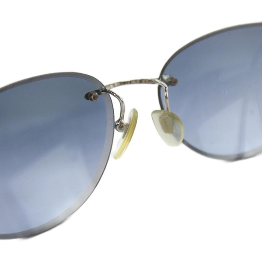 BVLGARI（ブルガリ） サングラス 眼鏡 めがね リムレス ロゴ グレー 58